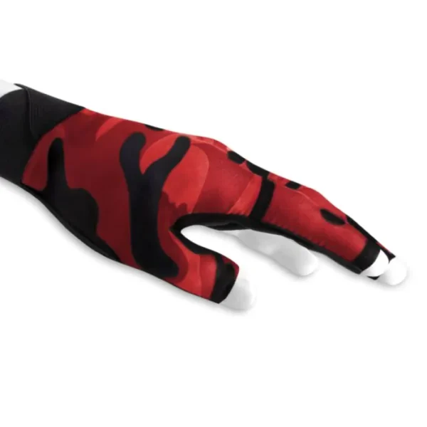 Poison Biljarthandschoen Camo Zwart-rood - Afbeelding 2
